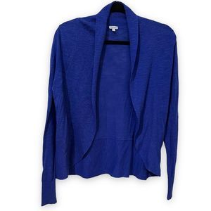 Kismet blue long sleeve open front cardigan size small
